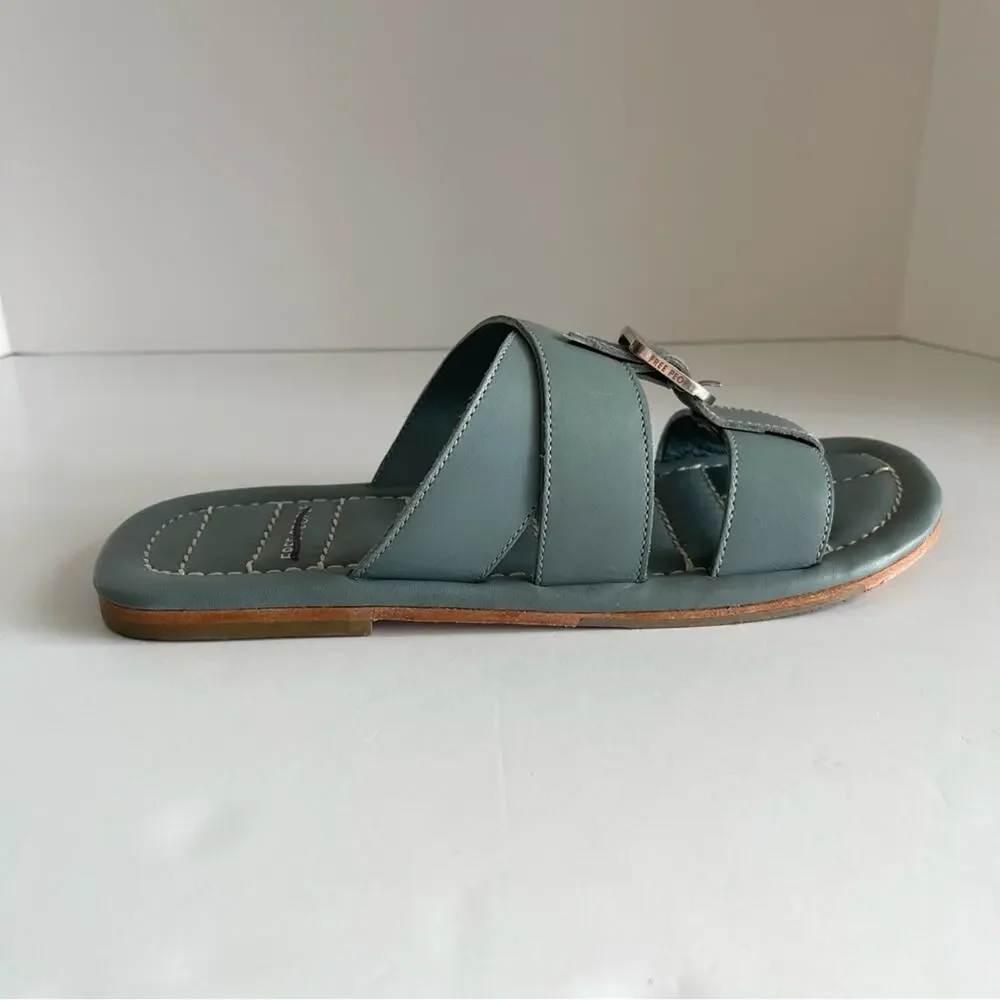 Free People Leather Buckle Sandal Sloan Size 9